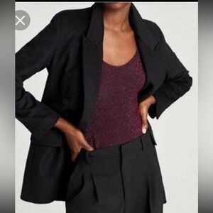 Zara Purple sparkle Bodysuit small NWT